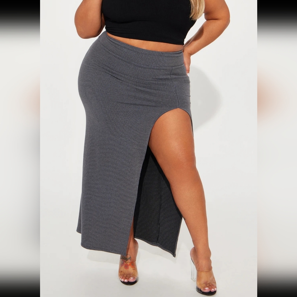 Mineral wash Maxi Skirt 3X